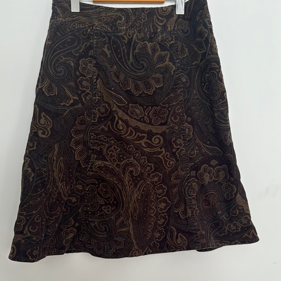 🎉 Vintage Harold’s Corduroy Paisley A-Line Skirt - Picture 5 of 8